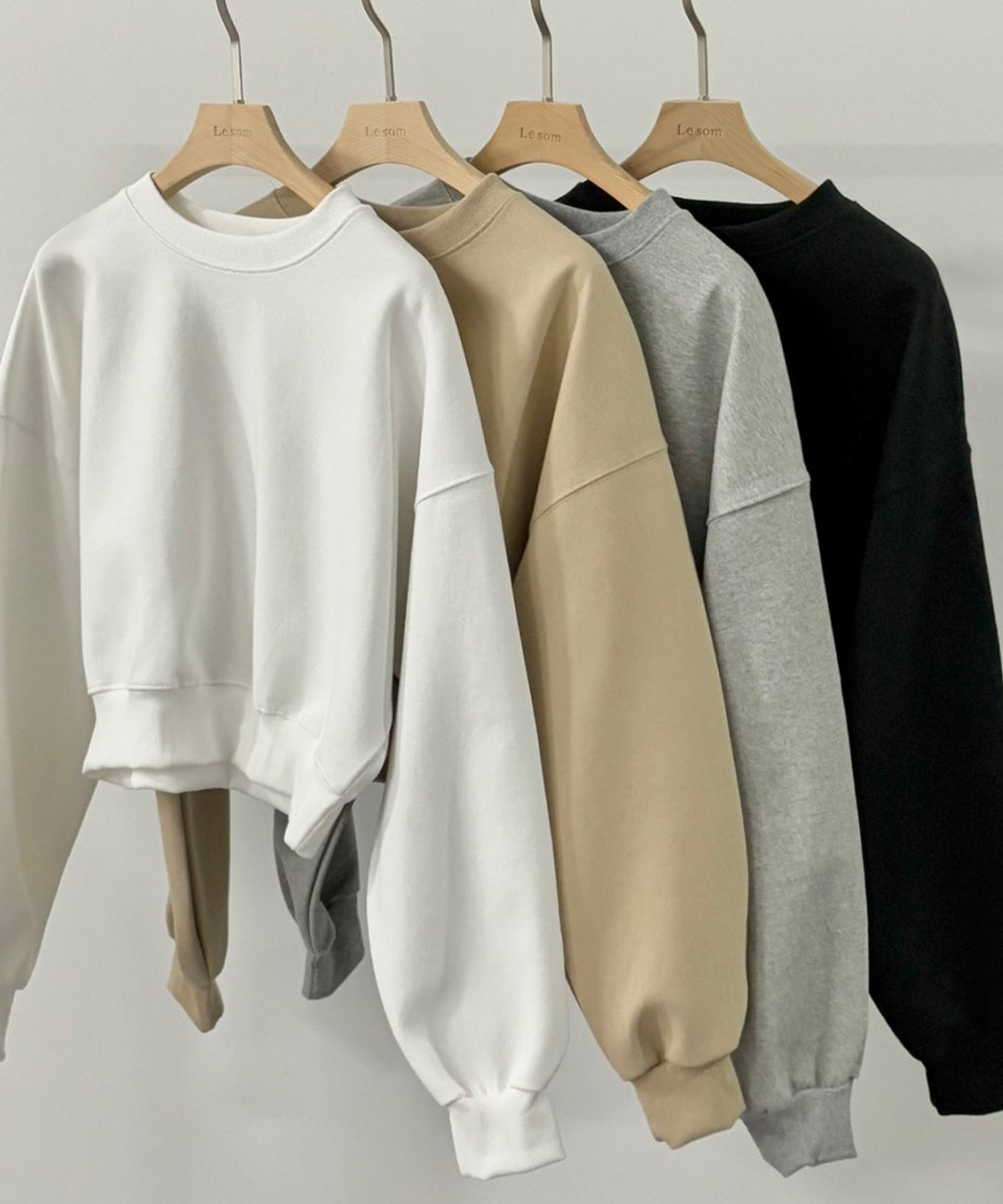 Semi-Crop Oversized Seam Detail Sweatshirt – Made in Korea